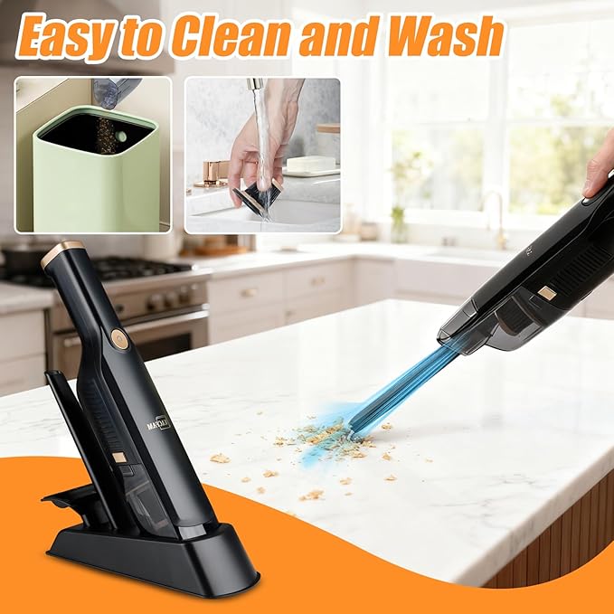 Handheld Vacuum Cordless,Dust Busters Cordless with Storage Dock,15KPA High Power Portable Vacuum Vordless,USB Quick Charge,M