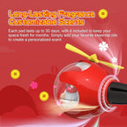 Lucky Cat Car Air Freshener with 6-Color Auto Light Up & 4 Scented Pads – Subtle Fragrance, Decorative Auto Accessories, Cute