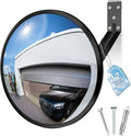 12 inch Acrylic Convex Mirror, Adjustable Wide Angle View Indoor Security Mirror, Corner Security Blind Spot for Warehouse, Office, Parking Garage and Traffic Safety