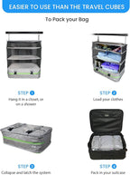 Grand Fusion Stow-N-Go Packing Organizer for Luggage, Portable Hanging Travel Shelves, Carry-On Closet, Hanging Packing Cubes