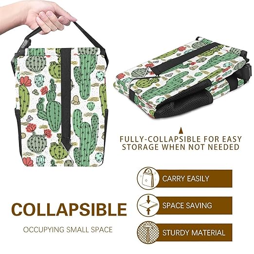 Cactus Car Trash Can with Lid Collapsible Reusable Waterproof Car Garage Bag,Automotive Garbage Can,Car Accessories Interior Car Organizer