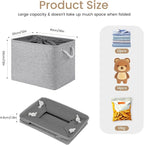 Large Storage Baskets- 16x12x12 inch Storage Bins for Shelves and Closet Organizing, Foldable Fabric Bin for Home Organizatio