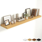 Fun Memories 55 Inch Fireplace Mantel Shelf, 10 Inch Deep Shelves for Display & Wall Storage, Rustic Wood Wall Shelf, Extra L