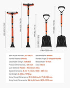Snow Shovel and Snow Brush 42 in Extendable Snows Broom & Ice Scraper with 180° Pivoting Head Non-Slip Grip Portable Winter Snows Removal Tools for Cars Trucks SUVs Vehicle