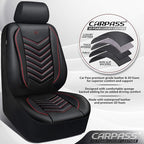 CAR PASS 3D Foam Faux Leather Car Seat Covers Front Seats,Waterproof Leather Front Seat Cover for Car,Universal Fit for SUV T