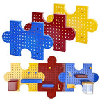 PTSGCAI 3-Pack Plastic Pegboard Panels Durable Modular Organizer Boards with 12pcs Combination Kit for Wall Storage, Garage, 