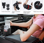 Car Cup Holder Expander Adapter, Adjustable 3 in 1 Cup Holder Expander with Phone Holder & Card Organizer, Fits Less Than 4.1