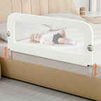 omzer Bed Guard Rail for Toddlers - 59inch Foldable & Adjustable Height Baby Bed Safety Side Rails - Large Toddler Crib Raili