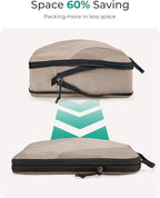 BAGSMART Compression Packing Cubes, 6 Set/4 Set/2 Set Travel Packing Cubes for Carry on Suitcases, Compression Suitcase Organ