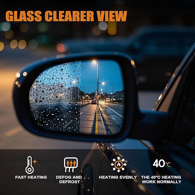 GXARTS Right Passenger Side Mirror Glass Heat Blind Spot 89731-0E371 Compatible With Toyota Highlander 2020 2021 2022 2023 2024