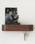 Kazai.® Key Holder 'Toke' | Minimalist Key Hook Design from Berlin | Modern Key Holder Wall Mount with Wooden Shelf | Key Rac