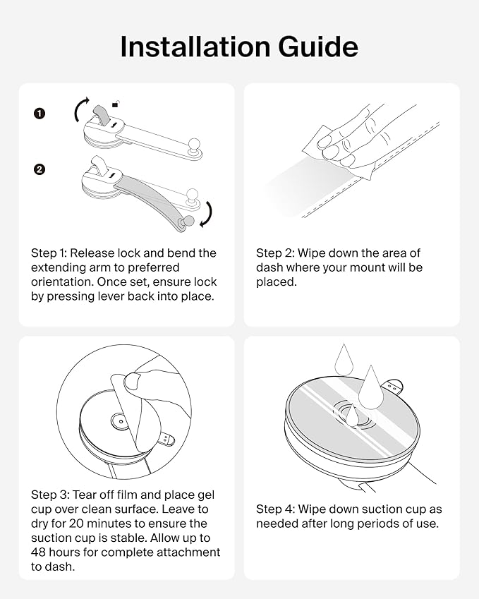 Belkin Wireless Car Charger, MagSafe Phone Holder & Car Dash Mount w/ 1M USB C Cable, Qi2 MagSafe Compatible Fast Charging iPhone Charger for iPhone 17, Galaxy S25, Pixel 10, Road Travelers, Black