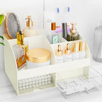 Makeup Organizer with Drawers, Cosmetic Storage for Dresser Vanity and Bathroom Countertop, Beauty Holder for Lipstick Brush,