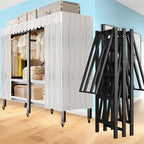 Garment Rack with Cover, Heavy Duty Portable Wardrobe Closet 2000LB, Foldable Clothe Rack with Wheel, Clothes Rack for Hangin