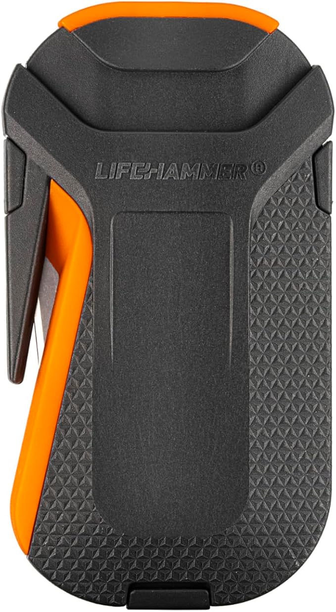 Lifehammer Smart Automatic – Window Breaker Seatbelt Cutter, Emergency Car Window Breaker for car Escape Tool, Anti-Slip Grip