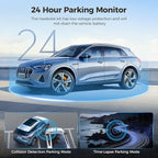 AZDOME M01 Dual Dash Cam Front and Rear with Free 64GB Card, 3" Screen Dual Dashboard Camera for Car, Built-in ADAS G-Sensor,
