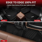 LASFIT Floor Mats Fit for BMW X3 2011-2017 & BMW X4 2015-2018 xDrive28i, xDrive28d, xDrive35i, M40i, Custom Fit TPE All Weather Waterproof Floor Liners Front & Rear Rows Car Mat, Black