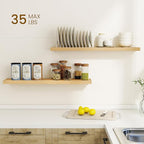 Dreamland 36Inch Floating Shelves for Wall, Rustic Wooden Floating Shelves for Bathroom|Bedroom|Kitchen, 2 Pack Deep Wall Mou