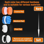 133 PCS Sanding Disc Drill Polishing Kit Sanding Attachment, 3 Inch Wet Dry Headlight Restoration Kit 60-10000 Grit Hook and 