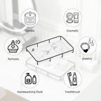 Dobbyby Vanity Tray Makeup Organizer Cosmetics Storage Bathroom Skincare Organizer Countertop Display Rack in Dresser Stainle