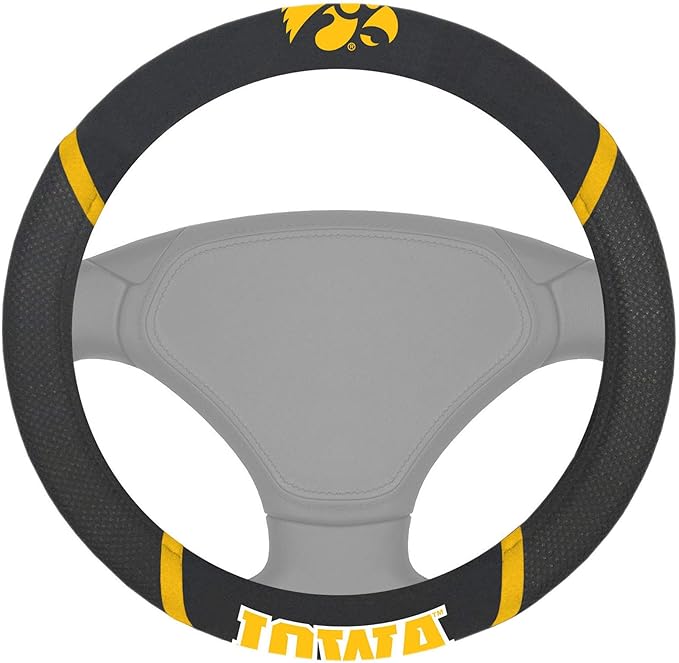 FANMATS NCAA Unisex-Adult Embroidered Steering Wheel Cover