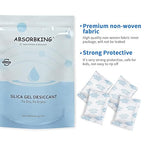 Silica Gel Packs - 80Pcs 20Gram Moisture Absorbers, Premium Transparent Desiccant for Storage, Silica Gel Desiccant Packets