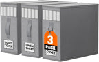 WOWBOX Sheet Organizers and Storage,Closet Bed Sheet Organizer Under Bed Storage and Organization with Label Cards & Clear Wi