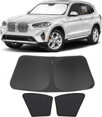 3PCS Car Window Shades Front Windshield Sun Shade Foldable Window Shade Custom Fit for 2018-2024 BMW X3 Accessories Car Shades for Front Windows Anti-UV Rays Block Heat