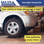 Maxsa 37358-RS Park Right 21" x 11" x 2" Parking Mat, Black, Amazon Exclusive