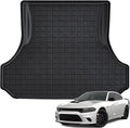 All Weather Cargo Mat Fit for 2011-2023 Dodge Charger & Chrysler 300 TPE Rubber Cargo Liner Solterra Accessories All Season Guard Odorless Anti-Slip Cargo Tray Black