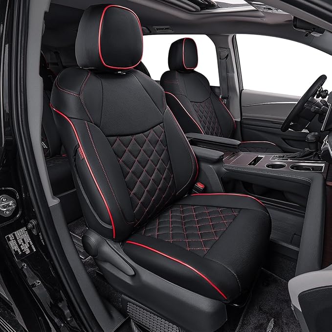 EKR Sienna Seat Covers for 2011-2020 Toyota Sienna L,LE,XLE,Limited,7 Seats,2nd Row Captain Seats W/NO Legrest,Waterproof Car