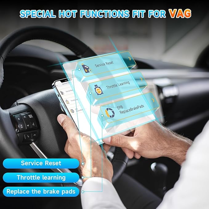 ANCEL BD500 Bluetooth Diagnostic Scan Tool for VW Audi Seat Skoda Diagnosis, Full Systems Volkswagen OBD2 Scanner Vag Car Code