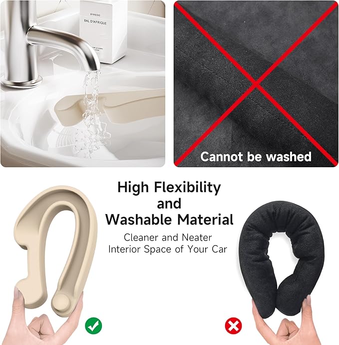 Car Seat Gap Filler Set of 2, 3IN1 Seat Side Gap Filler Plug with Storage Slot & Hook Function, Soft Foam Universal Fit Car SUV Truck Fill Gap Between Seats Console Organizer（Narrow Beige）