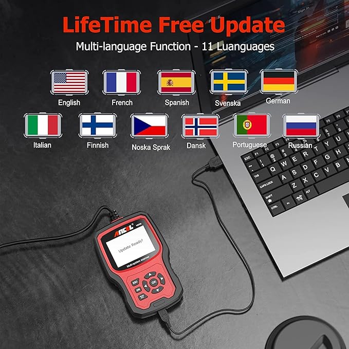 ANCEL VD700 OBD2 Diagnostic Code Reader Scan Tool Fit for Volkswagen Audi VW Skoda Seat, All Functions OBD11 Scanner for VAG