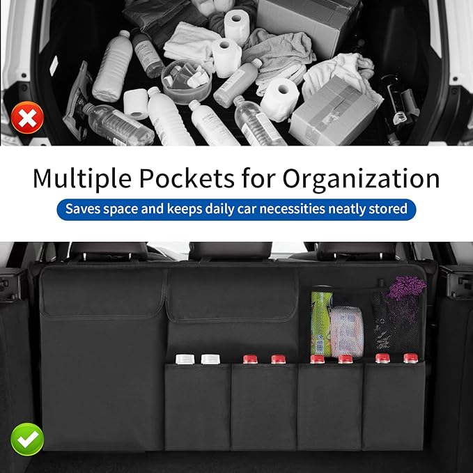 Car Trunk Organizer Backseat Hanging Organizer with Storage Pockets for Subaru Crosstrek, Forester, Outback, Ascent