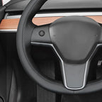 MEWANT Tesla Model 3/Model Y Hand Stitched Steering Wheel Cover for Tesla Model 3 2017-2023 / Model Y 2020-2023 for Tesla Model 3/Y Accessories(3D Style)