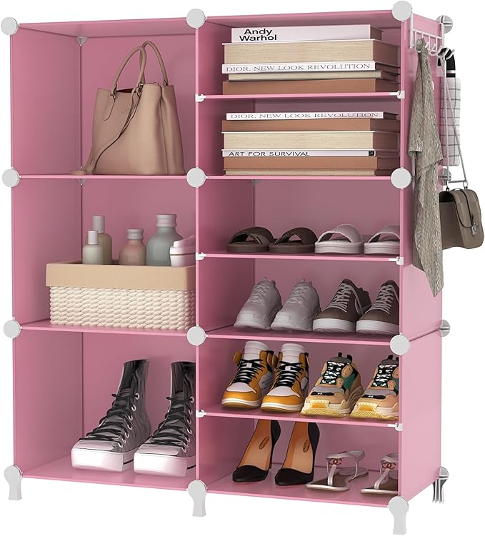 AWTATOS Closet Organizer 6 Cube Storage Shelves Portable Closet Clothes Organizers and Storage Stackable Cubby Shelving for C