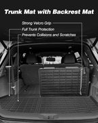 All-Weather Floor Mats & Cargo Liner for Toyota Highlander 2014-2019 | Only for 7-Seat(Captain's Chairs) & Gas | Fit Floor Mats & Cargo Cover with Backrest Covers for LE Plus XLE SE Limited Platinum