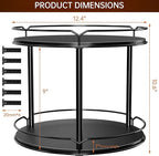 Spice Rack, Set of 2 Lazy Susan Organizer, 2-Tier Turntable Organizer, Rotating Spice Rack Organizer for Cabinet, Compact and