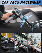 Saker Car Vacuum Portable Cordless, Foldable Mini Handheld Vacuum Cordless and Air Duster 17000PA High Power Vacuum Cleaners 