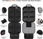 SMART ELF Non-Slip Backing Backseat Car Organizer Kick Mat with Storage Pockets, Large Waterproof Baby Car Seat Protector for Leather and Fabric (Black)