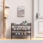 ROMGUAR CRAFT 3 Tier (Thick) Bamboo Shoe Rack for Closet Free Standing Wood Shoe Shelf for Entryway Small Space Stackable 27"