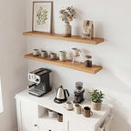 INHABIT UNION 31.5in Floating Shelves for Wall, Wall Mounted Shelves for Decor Storage Set of 2, Floating Shelf for Bedroom, 
