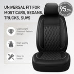 CAROMOP Faux Leather Car Seat Covers Full Set,Luxury and Comfortable Covers for Cars,Split Bench Compatible Car Interior Cove