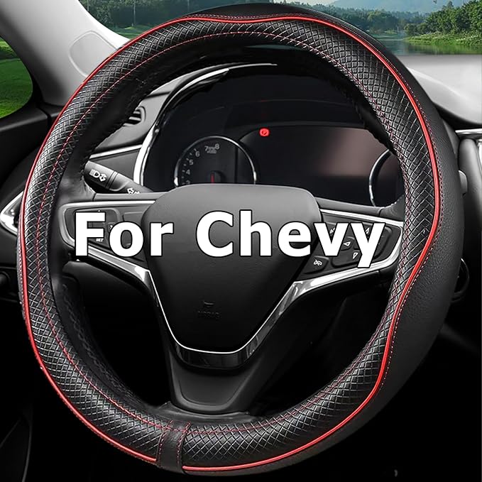 Car Steering Wheel Cover for Chevy Silverado 1500 2500 3500, Tahoe, Equinox,Traverse,Colorado, Automative Accessories for Che