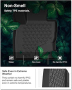 KIWI MASTER Floor Mats for 2021-2026 Ford Bronco Sport, OEM Replacement MP1Z-7813300-AA, Custom Fit All Weather Car Mats, Heavy Duty TPE Floor Liners, Front & Rear 2 Row, Black