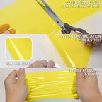 Lypumso Color Transform Light Filters, DIY Self Adhesive Car Light Tint Repair Tape for Headlight Fog Tail Lights, Transparent Outdoor Lights Window Home Decor Vinyl Wrap Film (Yellow, 4in x 20ft)