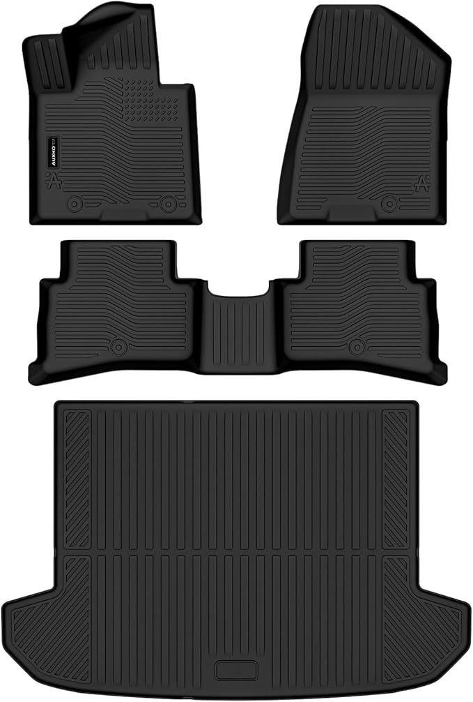 Auxko All Weather Floor Mats Cargo Mat for kia Sportage Gasoline 2017 2018 2019 2020 2021 2022 All Season TPE Accessories Guard Odorless Anti-Slip Floor Liners Trunk Mat