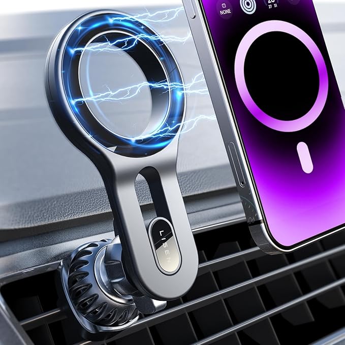 LISEN for MagSafe Car Mount, 2026 Magnetic Phone Holders for Your Car Air Vent Phone Mount, Hands Free Cell Car Phone Holder Accessories for Men Women fit iPhone 17 17e 16 15 14 13 12 Pro Max Kids
