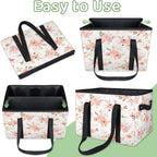 Reusable Grocery Bags Heavy Duty Shopping Bags Foldable Large Tote Bags with Long Handles & Hard Bottom